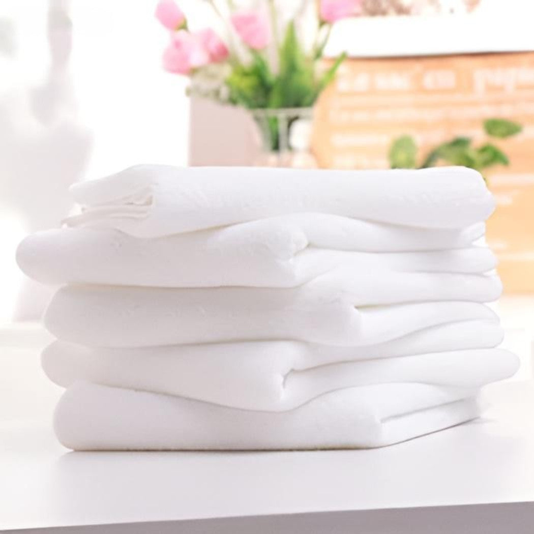cotton white towels set