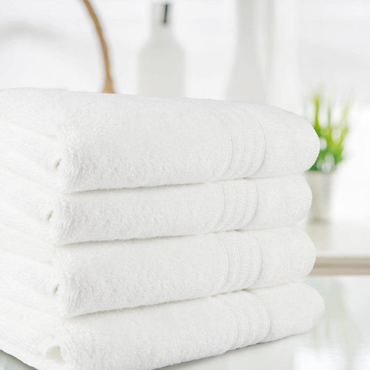 cotton towels set white color