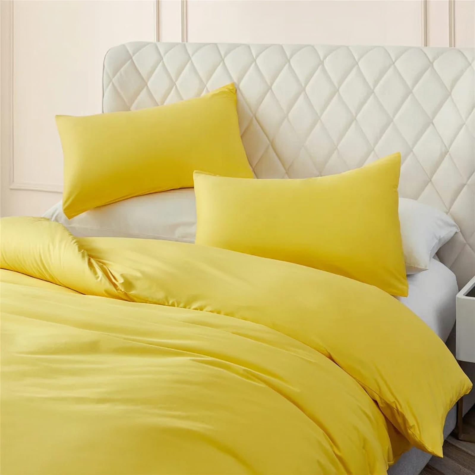 Lemon Yellow Luxe and Premium Cotton Bedding Set King Size 6 psc