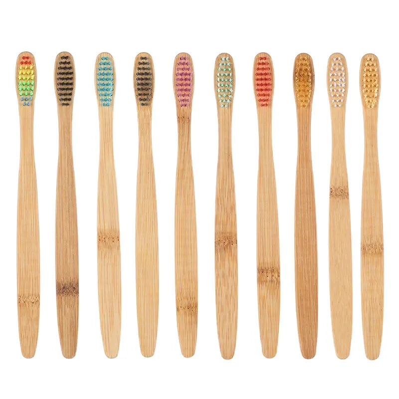 Bamboo toothbrush set 10 psc.