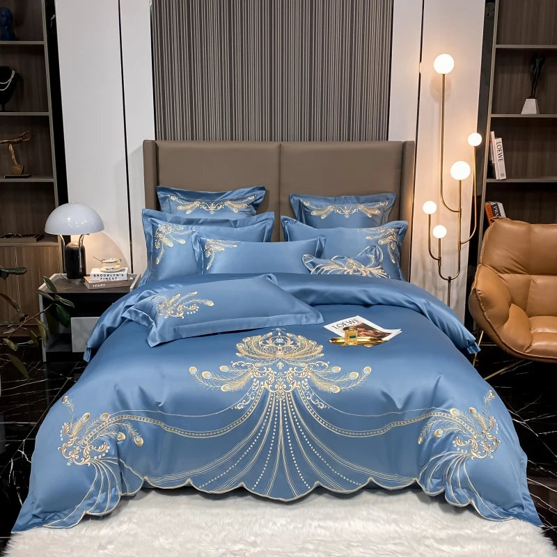 bedding set blue
