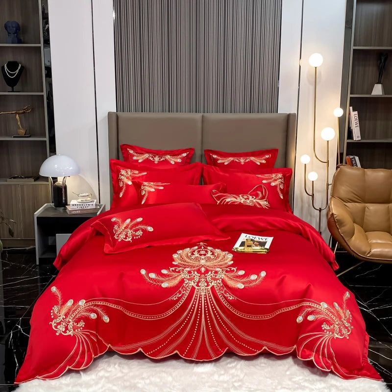 bedding set red