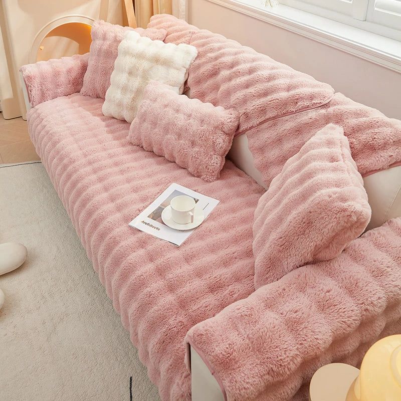 sofa cover pink