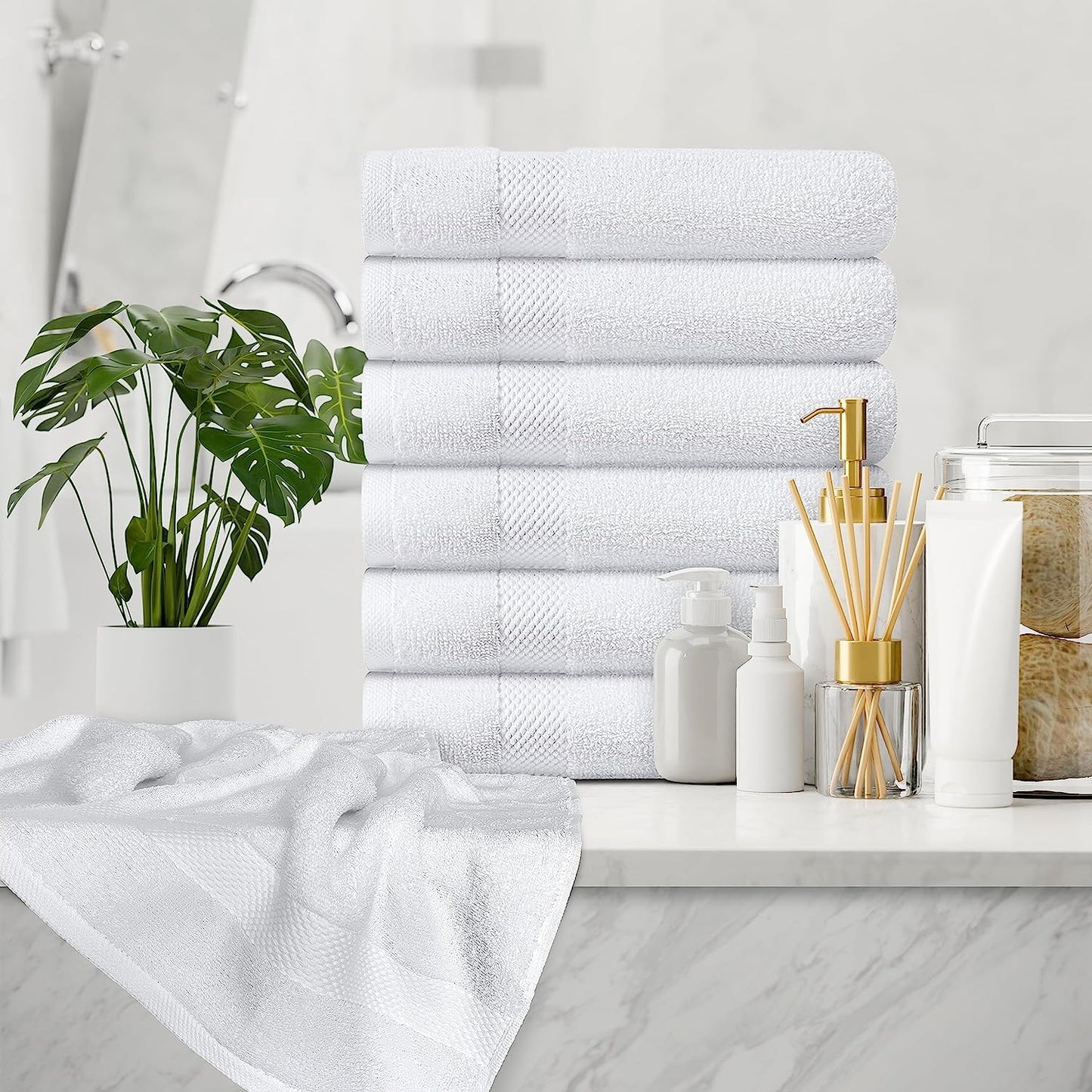 cotton white towels 